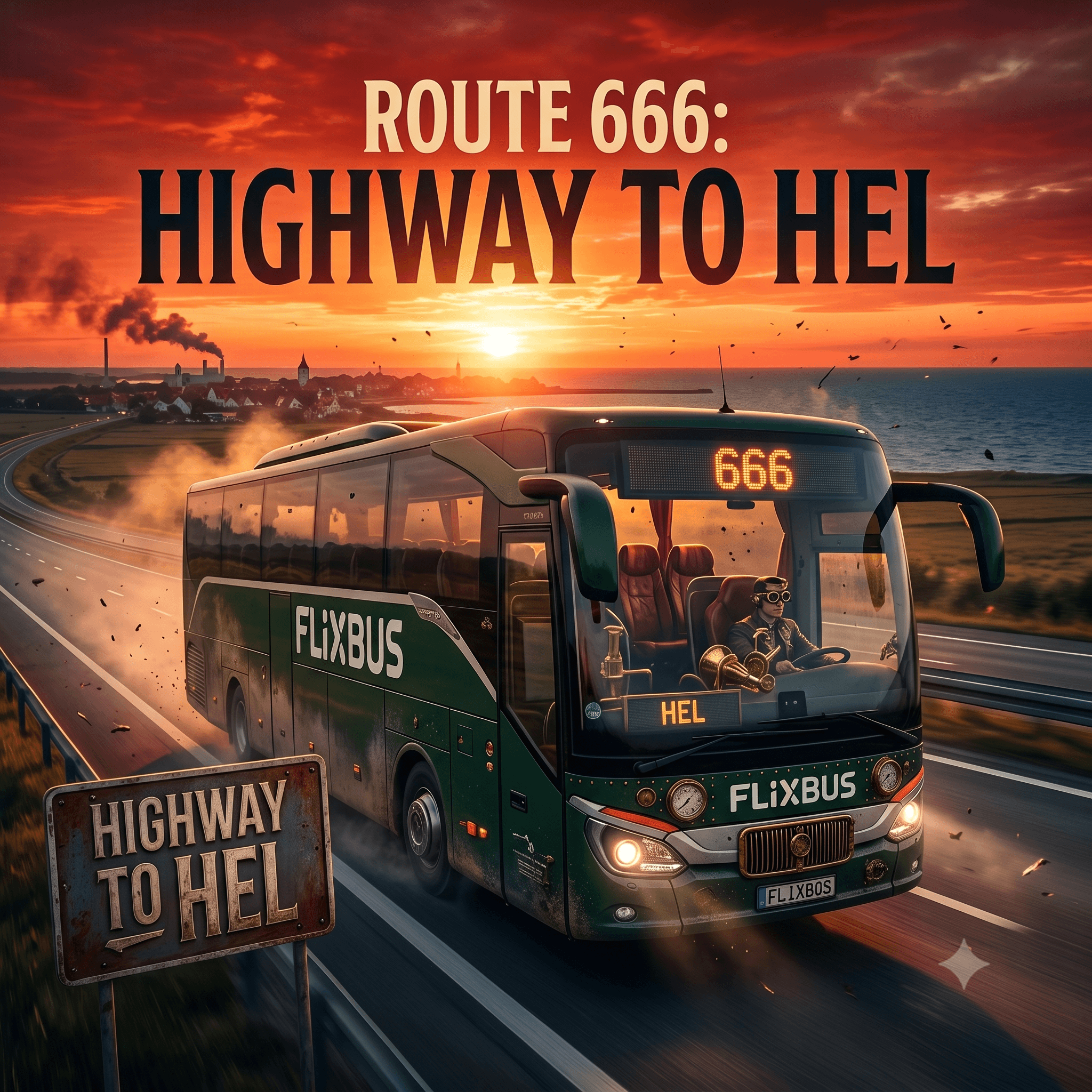 FlixBus повернув маршрут №666 до мiста Хель: Highway to Hel знову їде