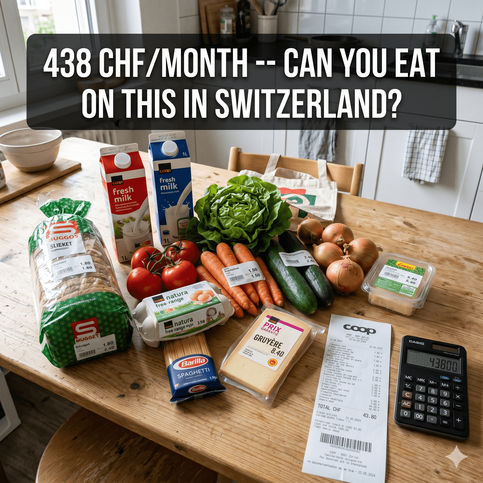 Wie viel kostet die sparsamste Verpflegung in der Schweiz?