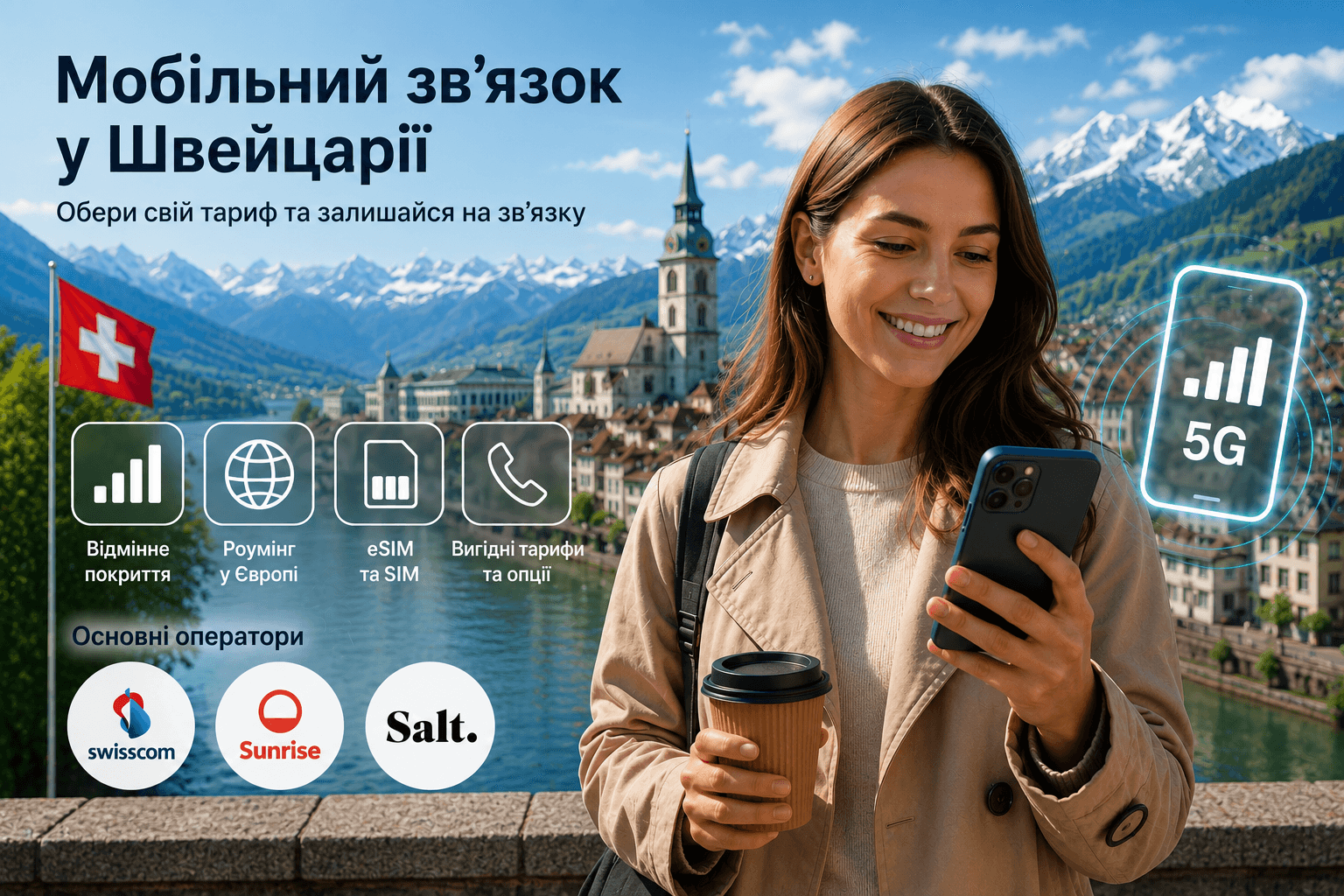 Mobilfunk in der Schweiz: Smartphone, 5G, eSIM und die Netze von Swisscom, Sunrise und Salt
