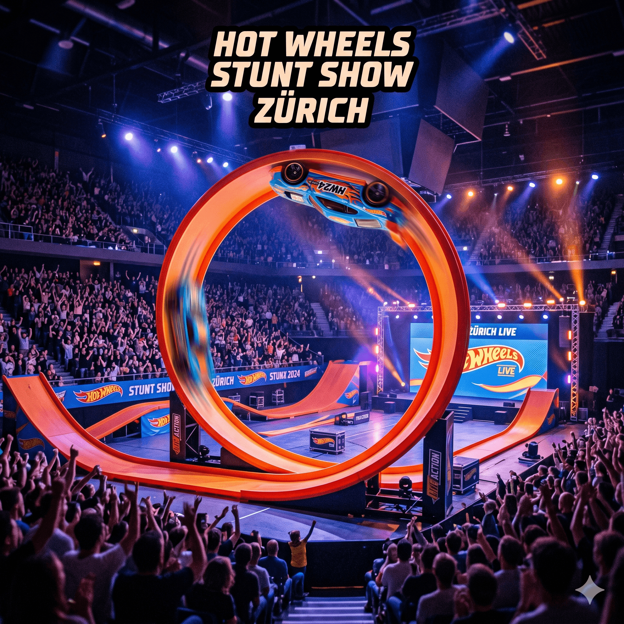 Hot Wheels Stunt Show у Цюріху: трюки, дрифт і 360° петля у Hallenstadion