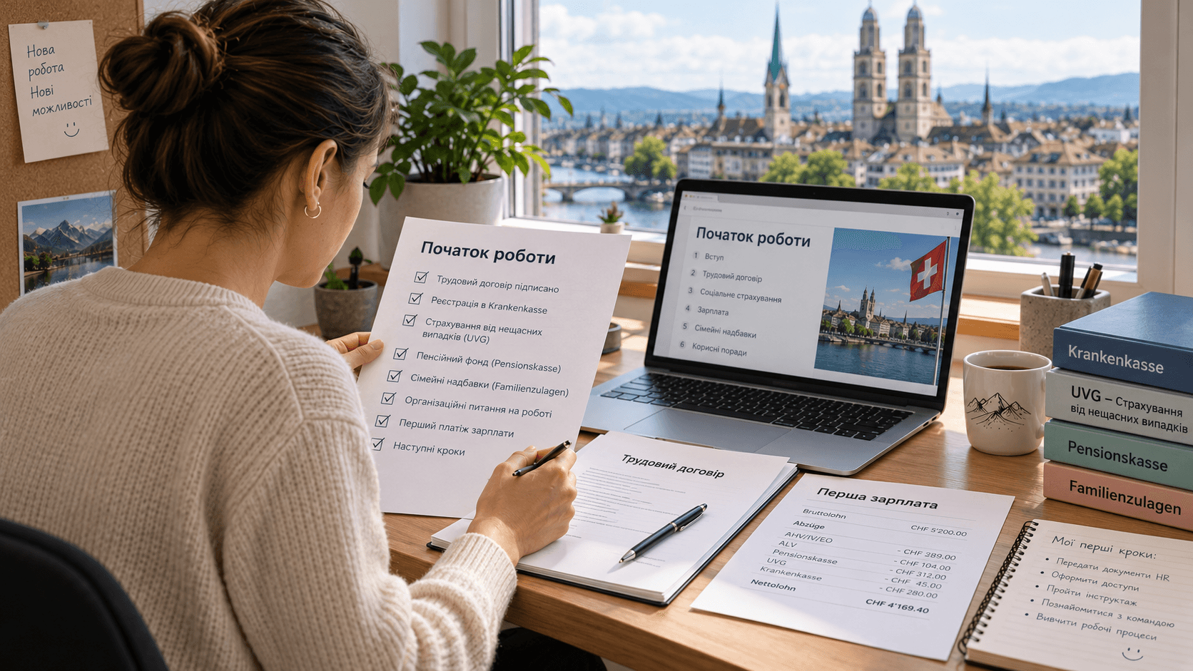 Arbeitsbeginn in der Schweiz: Arbeitsvertrag, Unfallversicherung und erste Lohnabrechnung